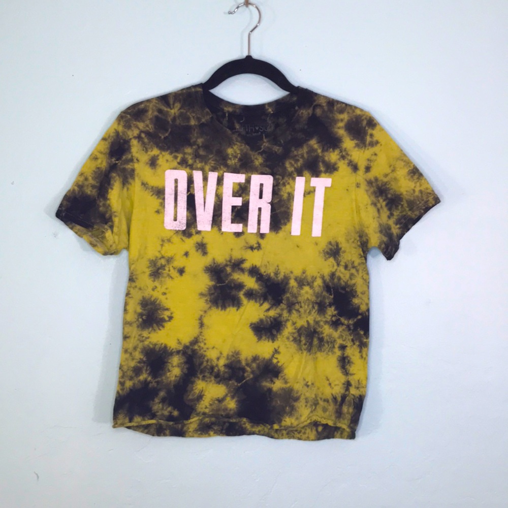✨”Over it” Dyed Cropped Tee✨